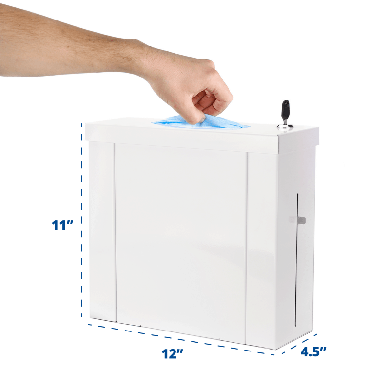 Boîte De Rangement Mural En Acrylique Transparent - Distributeur Pour Gants & Masques, 30x24x9.5 Cm | Organisateur Labo & Maison